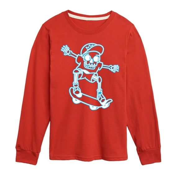 Instant Message - Skeletons Ride Skateboards Too - Toddler & Youth Long Sleeve T-Shirt