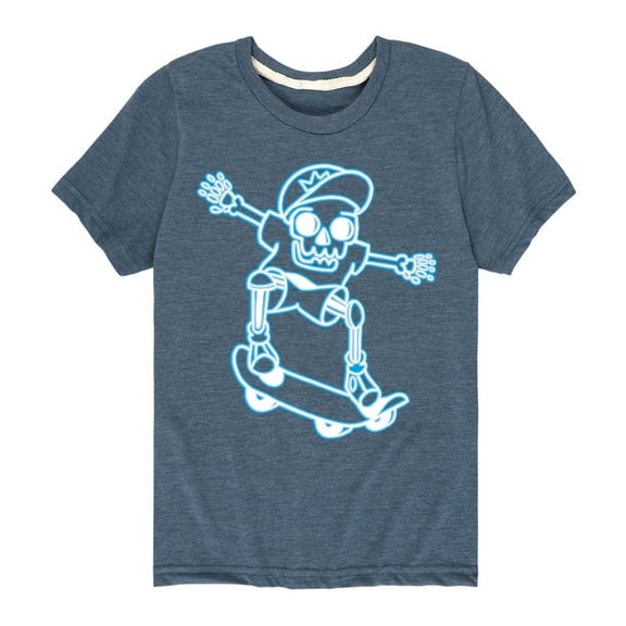 Instant Message - Skeletons Ride Skateboards Too - Toddler & Youth Short Sleeve T-Shirt