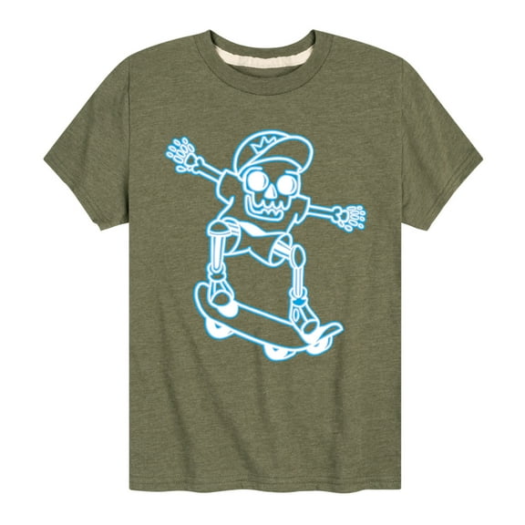 Instant Message - Skeletons Ride Skateboards Too - Toddler & Youth Short Sleeve T-Shirt