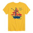 thumbnail image 1 of Instant Message - Sketch Sailboat Short Sleeve Graphic T-Shirt, 1 of 5