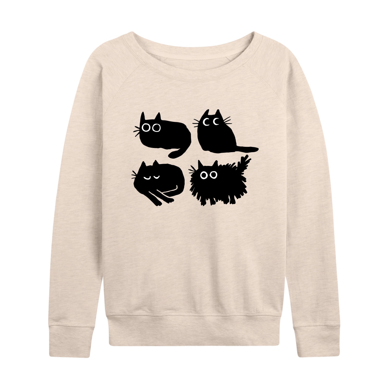 Instant Message Sketched Black Cats Women's Lightweight French