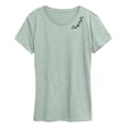 thumbnail image 1 of Instant Message - Sketched Florals Neck - Women's Short Sleeve Graphic T-Shirt, 1 of 4