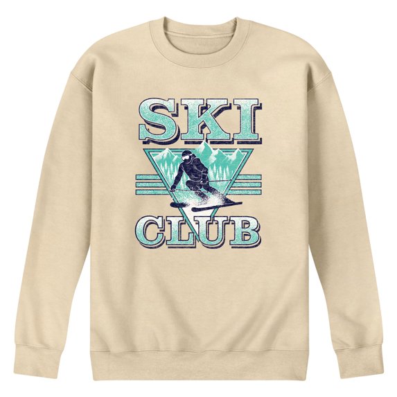 Instant Message - Ski Club - Men's Long Sleeve Crew Fleece Sweatshirt