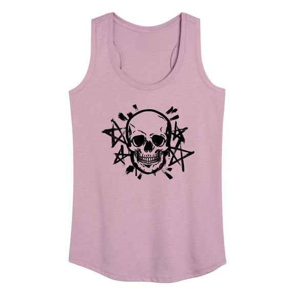 Instant Message - Skull And Stars - Women's Racerback Tank Top