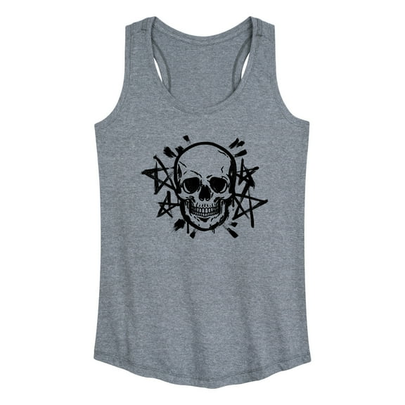 Instant Message - Skull And Stars - Women's Racerback Tank Top