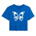 thumbnail image 1 of Instant Message - Skull Butterfly - Juniors Cropped Graphic T-Shirt, 1 of 4