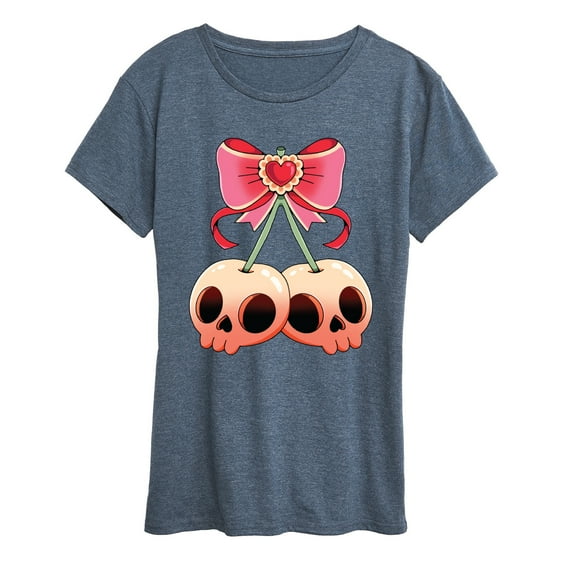 Instant Message - Skull Cherries - Women's Short Sleeve Graphic T-Shirt