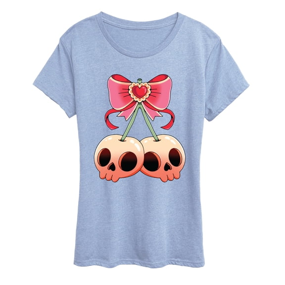 Instant Message - Skull Cherries - Women's Short Sleeve Graphic T-Shirt