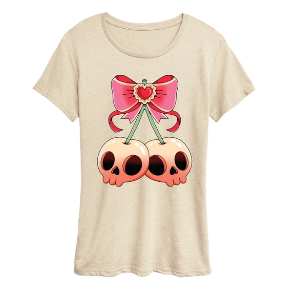 Instant Message - Skull Cherries - Women's Short Sleeve Graphic T-Shirt