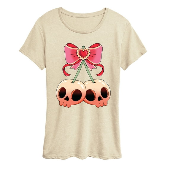 Instant Message - Skull Cherries - Women's Short Sleeve Graphic T-Shirt