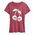 thumbnail image 1 of Instant Message - Skull Cherries - Women's Short Sleeve Graphic T-Shirt, 1 of 5