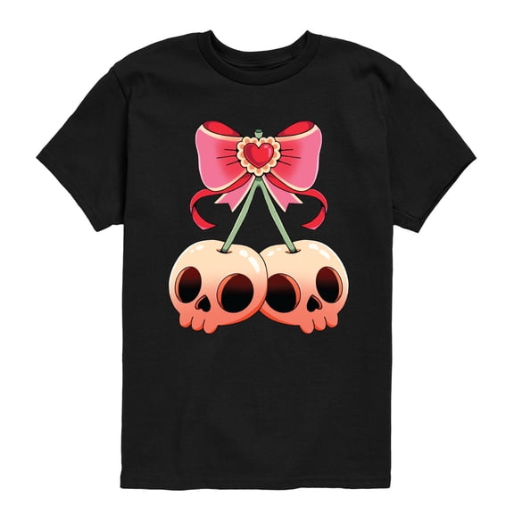 Instant Message - Skull Cherries - Youth Boys Short Sleeve Graphic T-Shirt