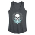 thumbnail image 1 of Instant Message - Skull Lotus Graphic Racerback Tank, 1 of 5