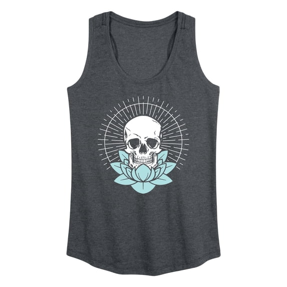 Instant Message - Skull Lotus Graphic Racerback Tank