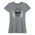thumbnail image 1 of Instant Message - Skull With Wings - Women's Short Sleeve Graphic T-Shirt, 1 of 5