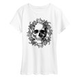 thumbnail image 1 of Instant Message - Skull Wreath - Women's Short Sleeve Graphic T-Shirt, 1 of 5