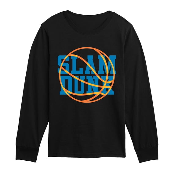 Instant Message - Slam Dunk Basketball Long Sleeve Graphic T-Shirt