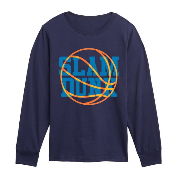 Instant Message - Slam Dunk Basketball Long Sleeve Graphic T-Shirt