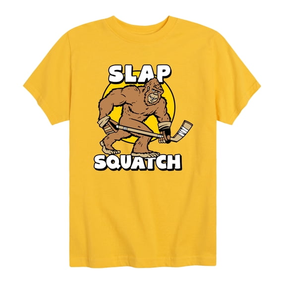 Instant Message - Slap Squatch Hockey - Youth Boys Short Sleeve Graphic T-Shirt