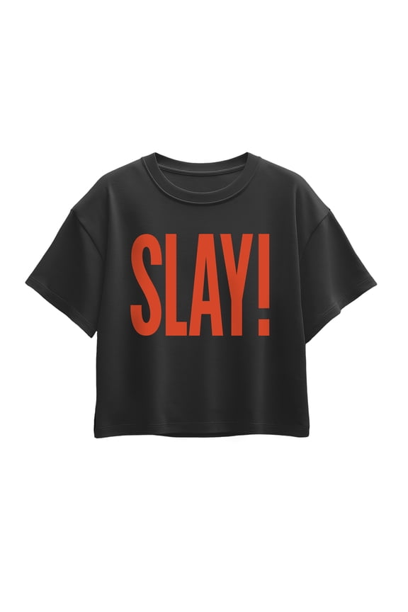 - Slay Oversized Short Sleeve Boxy Graphic T-Shirt