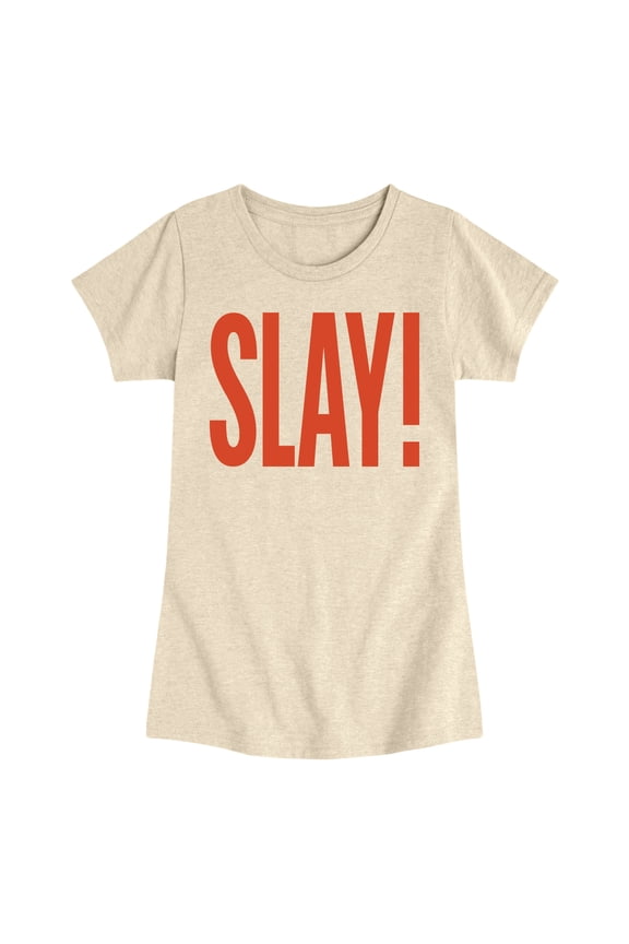 - Slay Oversized Fitted Short Sleeve Graphic T-Shirt