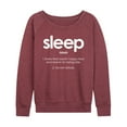 thumbnail image 1 of Instant Message - Sleep Definition - Women's Lightweight French Terry Long Sleeve Shirt, 1 of 6