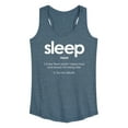 thumbnail image 1 of Instant Message - Sleep Definition - Women's Racerback Tank Top, 1 of 6