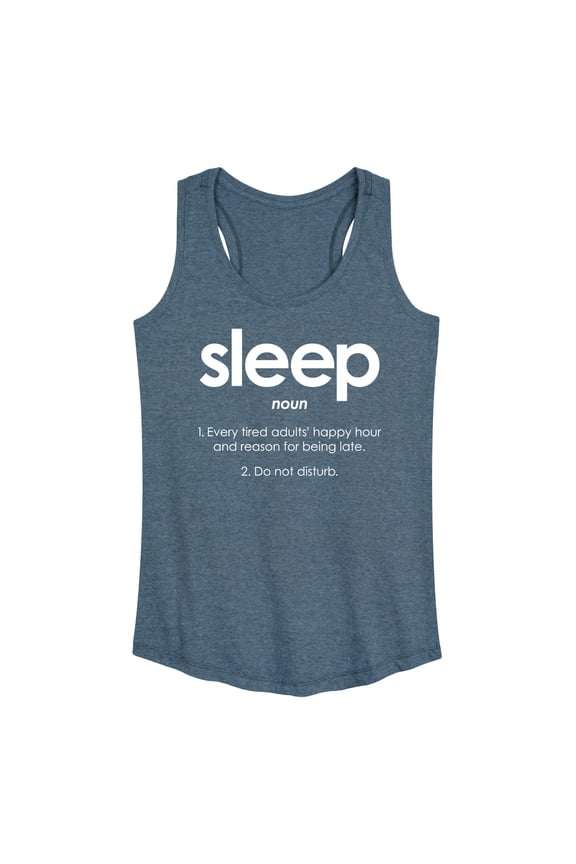 - Sleep Definition Graphic Racerback Tank