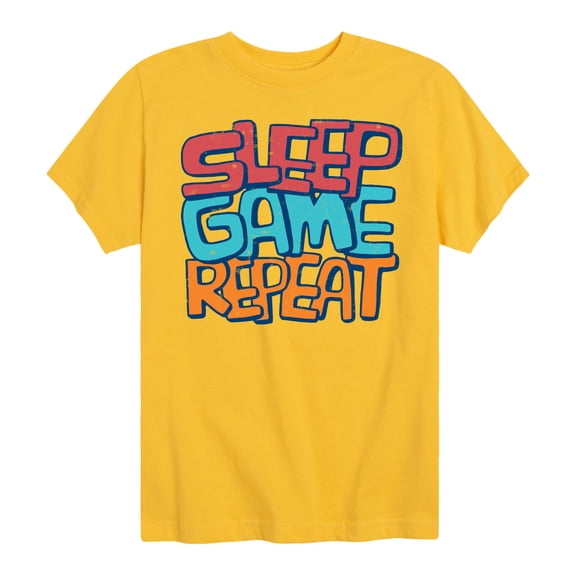 Instant Message - Sleep, Game, Repeat - Toddler & Youth Short Sleeve Graphic T-Shirt