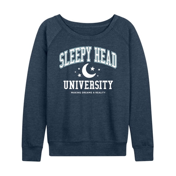 Instant Message - Sleepy Head University - Women's Lightweight French Terry Long Sleeve Shirt