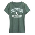 thumbnail image 1 of Instant Message - Sleepy Head University - Women's Short Sleeve Graphic T-Shirt, 1 of 7