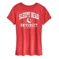 thumbnail image 1 of Instant Message - Sleepy Head University - Women's Short Sleeve Graphic T-Shirt, 1 of 6