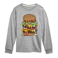 thumbnail image 1 of Instant Message - Sloppy Burger Lover - Toddler & Youth Long Sleeve Graphic T-Shirt, 1 of 6