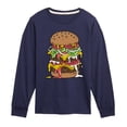 thumbnail image 1 of Instant Message - Sloppy Burger Lover - Toddler & Youth Long Sleeve Graphic T-Shirt, 1 of 6