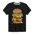 thumbnail image 1 of Instant Message - Sloppy Burger Lover - Toddler & Youth Short Sleeve Graphic T-Shirt, 1 of 6