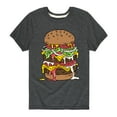 thumbnail image 1 of Instant Message - Sloppy Burger Lover - Toddler & Youth Short Sleeve Graphic T-Shirt, 1 of 6