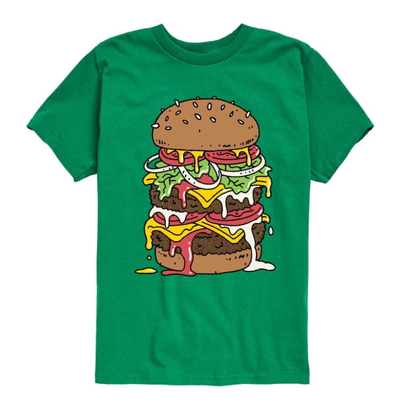 Instant Message - Sloppy Burger Lover - Toddler & Youth Short Sleeve Graphic T-Shirt
