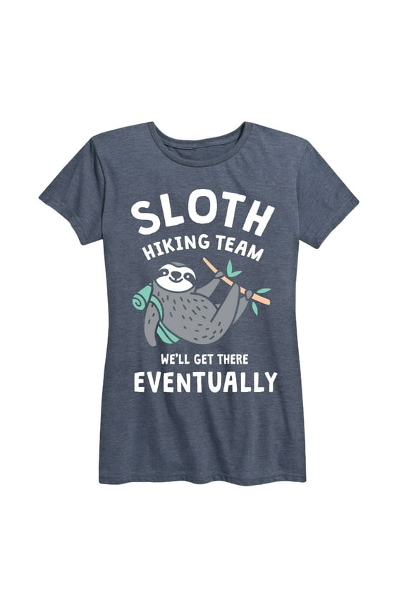 - Sloth Hiking - Women's Short Sleeve Graphic T-Shirt