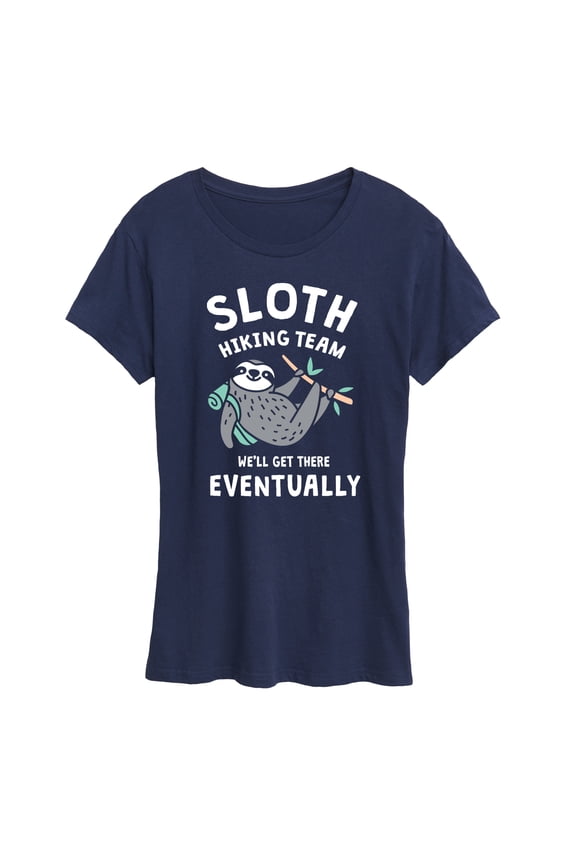 - Sloth Hiking - Women's Short Sleeve Graphic T-shirt