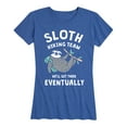 thumbnail image 1 of Instant Message - Sloth Hiking - Women's Short Sleeve Graphic T-shirt, 1 of 5