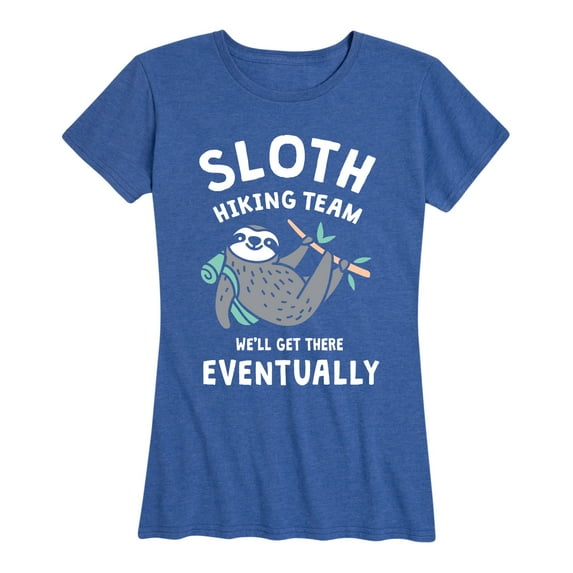 Instant Message - Sloth Hiking - Women's Short Sleeve Graphic T-shirt