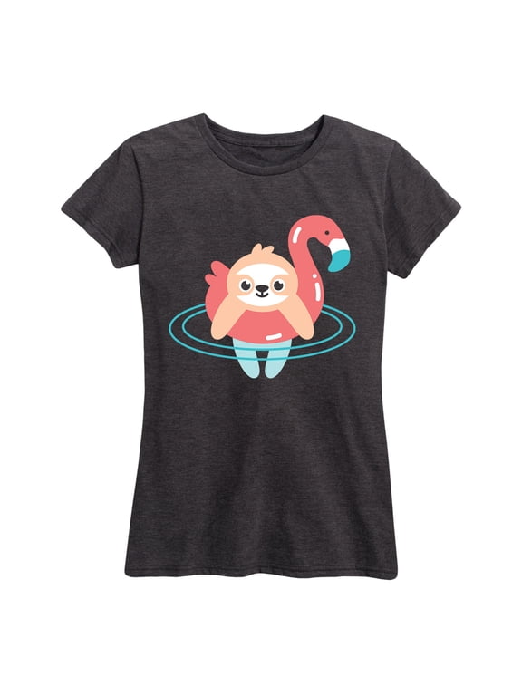- Sloth Pool Day Women's Short Sleeve Graphic T-Shirt