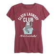 thumbnail image 1 of Instant Message - Sloth Laundry Club - Women's Short Sleeve Graphic T-Shirt, 1 of 5