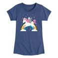 thumbnail image 1 of Instant Message - Sloth Riding Unicorn - Girls Toddler And Youth Short Sleeve T-Shirt, 1 of 5
