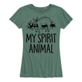 thumbnail image 1 of Instant Message - Sloths Are My Spirit Animal - Women's Short Sleeve Graphic T-shirt, 1 of 5