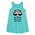 thumbnail image 1 of Instant Message - Small Trash Cute Raccoon - Toddler and Youth Girls A-line Dress, 1 of 5