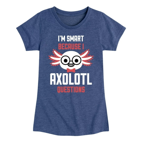 Instant Message - Smart Axolotl Questions - Toddler And Youth Girls Short Sleeve Graphic T-Shirt