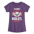 thumbnail image 1 of Instant Message - Smart Axolotl Questions - Toddler And Youth Girls Short Sleeve Graphic T-Shirt, 1 of 6