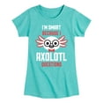 thumbnail image 1 of Instant Message - Smart Axolotl Questions - Toddler And Youth Girls Short Sleeve Graphic T-Shirt, 1 of 6