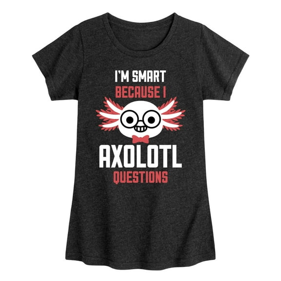 Instant Message - Smart Axolotl Questions - Toddler And Youth Girls Short Sleeve Graphic T-Shirt